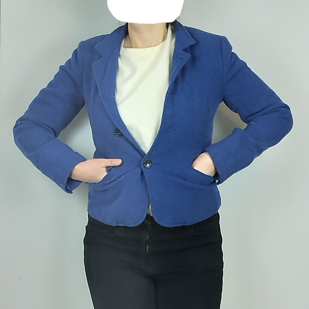 Weekend Max Mara‎ Wool Blend Tailored Blazer Cobalt Blue EU 36 (CAD size 6)